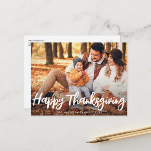 simple Bon thanksgiving photo carte de voeux