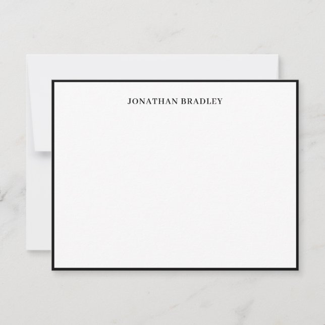 Simple Border Elegant Typography Card (Front)