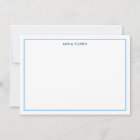 Simple Border Light Blue Note Card