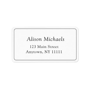 Simple Border Minimalist Return Address Label