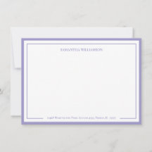Simple Border Personalized Note Card Stationary