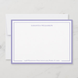 Simple Border Personalized Note Card Stationary