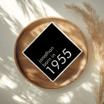 Simple Born in 1955 Black 70th Birthday Party Napkin<br><div class="desc">Simple Born in 1955 Black Text 70th Birthday Party. Simple elegance. Easily personalise the text to your own requirements.</div>