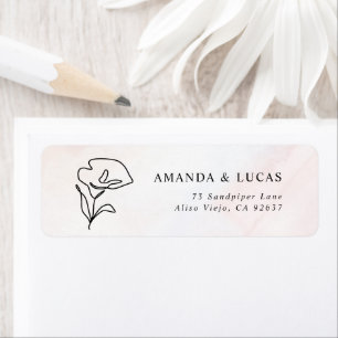 Simple Botanical Rustic Wedding Return Address