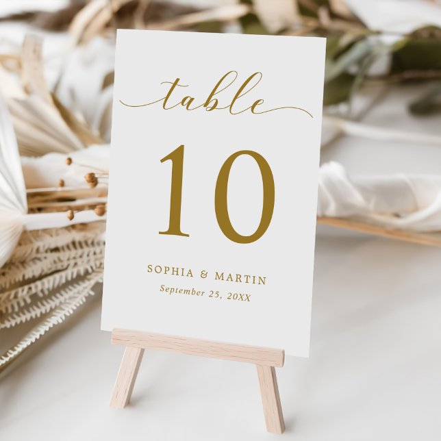 Simple Botanical Rustic Wedding Table Number (Creator Uploaded)