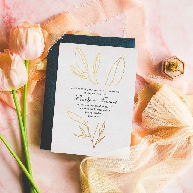 Simple Botanical Stem Wedding Gold (Creator Uploaded)