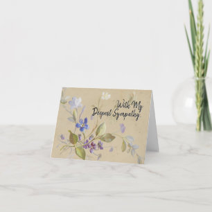 Simple Botanical Sympathies Card