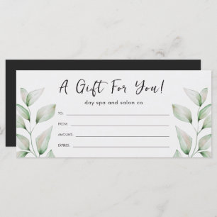 Simple Botanical Watercolor Leaves Black