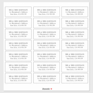 Simple Botanical Wedding Guest Address Labels 