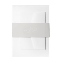 Simple Botanical Wedding Invitation Belly Band