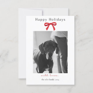 simple bow holiday card