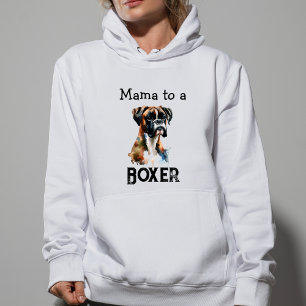 Simple Boxer Mama Brown Personalize Hoodie