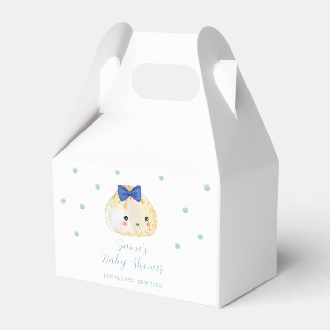 Simple Boy Little Dumpling Baby Shower  Favor Box (Front Side)