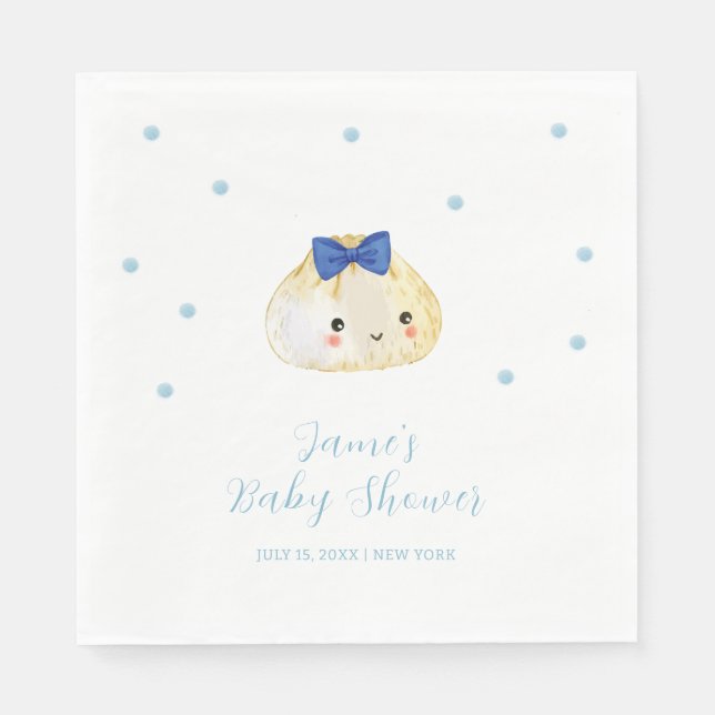 Simple Boy Little Dumpling Baby Shower  Napkin (Front)