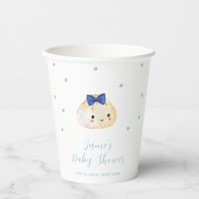Simple Boy Little Dumpling Baby Shower  Paper Cups (Front)