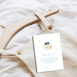 Simple Boy Little Dumpling Baby Shower Thank You Card