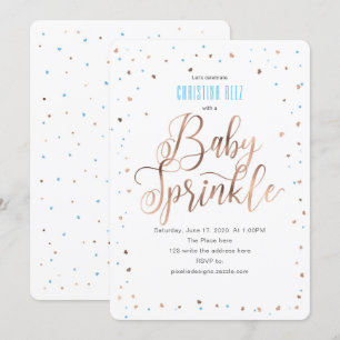 Simple, boy, Sprinkle with Love, Baby Sprinkle Invitation