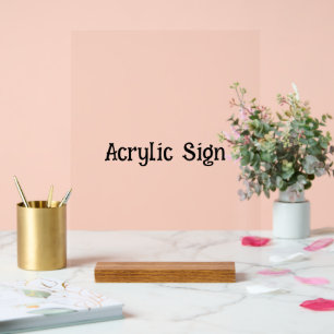 Simple Brand Promotion 11" x 14" Wood Block Acrylic Sign