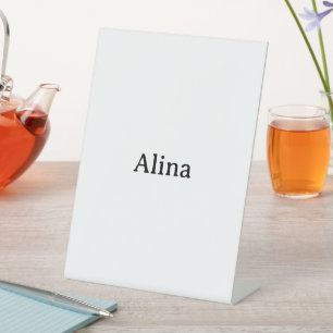 Simple Brand Promotion 6" x 8" Plastic  Pedestal Sign