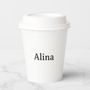 Simple Brand Promotion 8oz Paper Cup with Lid