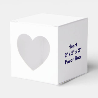 Simple Brand Promotion Heart 2" x 2" x 2" Favor Box
