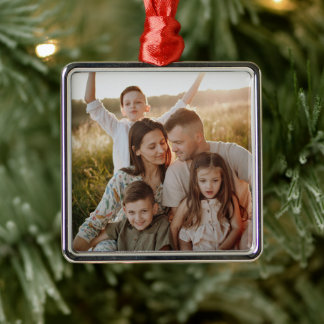 Simple Brand Promotion Premium Square Metal Ornament