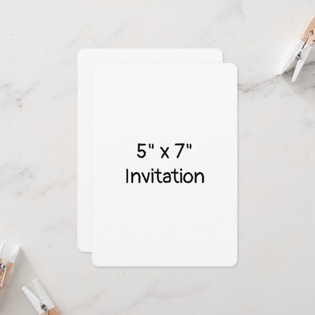 Simple Brand Promotion Rounded 5" x 7"  Invitation (Front/Back In Situ)