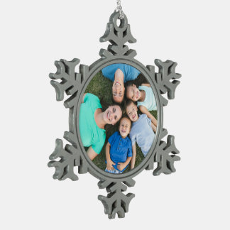 Simple Brand Promotion Snowflake Pewter Christmas Ornament