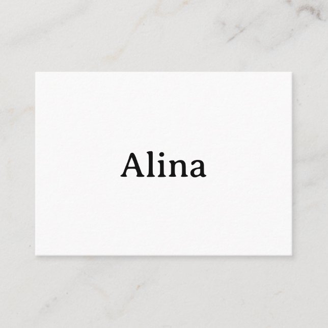 Simple Brand Promotion Squared 3.5"x2.5" Flat Place Card (Front)