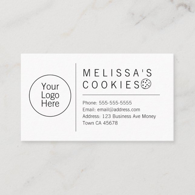 Simple Brand Ready Bakery Business Card (Front)