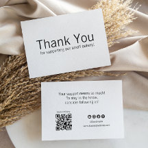 Simple Brand Ready Bakery Flat Thank You Card