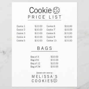 Simple Brand Ready Bakery Menu 