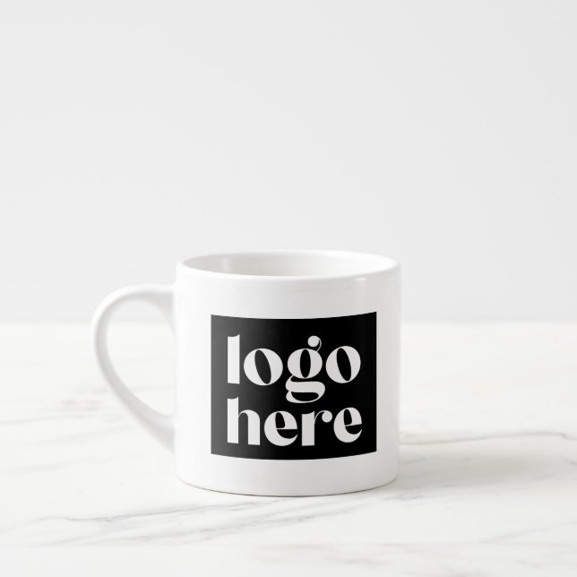 Simple Branded Business Large Logo Espresso Mug (Left)