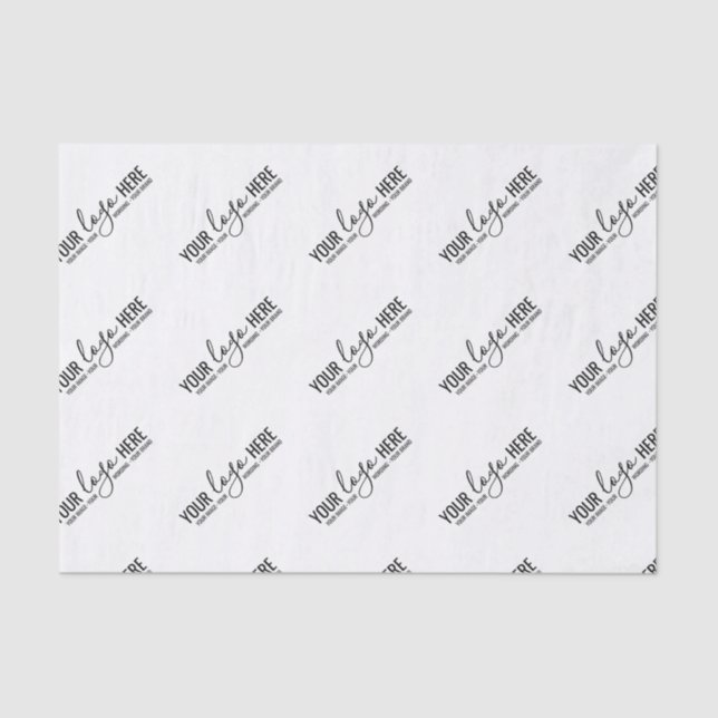 Simple Branded Logo Business Company Packaging Tissue Paper (Front)