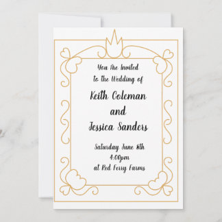 Simple Bride and Groom Wedding Invitation