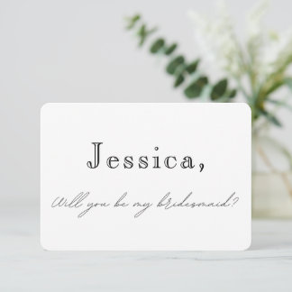 Simple Bridesmaid Proposal Box Cards