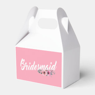 Simple Bridesmaid Wedding Calligraphy   Favour box