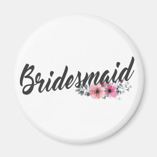 Simple Bridesmaid Wedding Calligraphy   Magnet