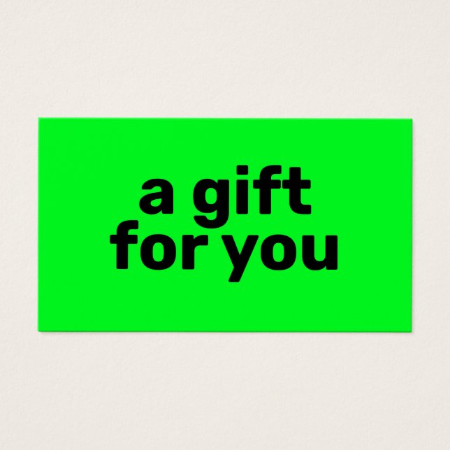 Simple Bright Green Bold Modern Cadeau Certificat (Devant)