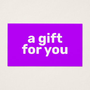 Simple Bright Purple Bold Modern Cadeau Certificat