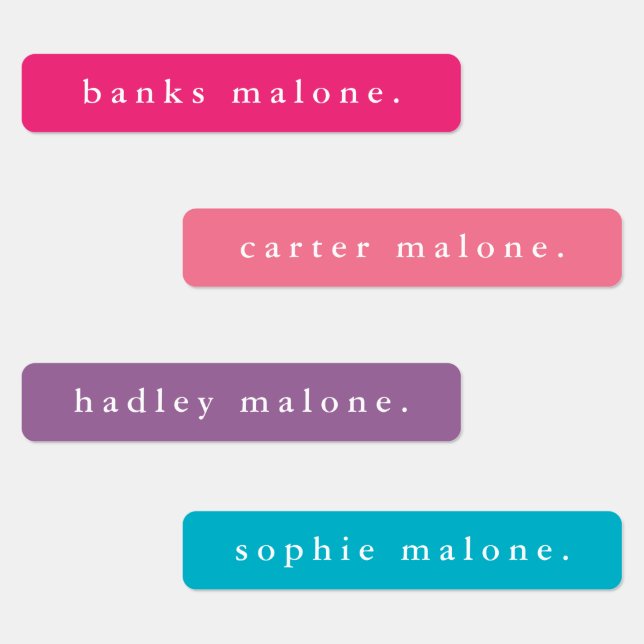 Simple Bright Rainbow Waterproof Name (Group)