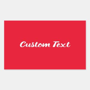 Simple Bright Red with White Script Text Template Sticker