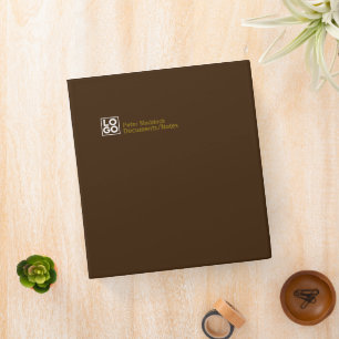 Simple Brown Binder with Business Logo