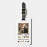 Simple Brown & Black Text Dog Grandma Photo