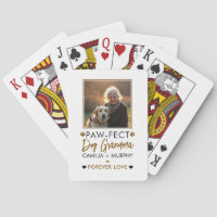 Simple Brown & Black Text Dog Grandma Photo