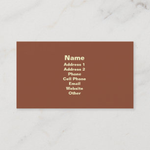 Simple Brown Business Card