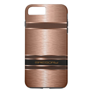 Simple Brown Copper Tones Metallic Look iPhone 8 Plus/7 Plus Case