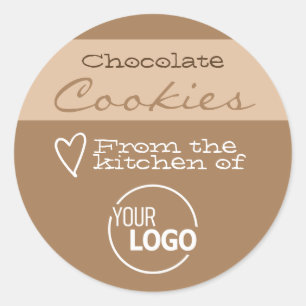 Simple Brown Food Cake Cookie Labels Calligraphy 