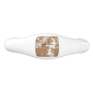 Simple brown glitter sparkle stars add your text ceramic drawer pull