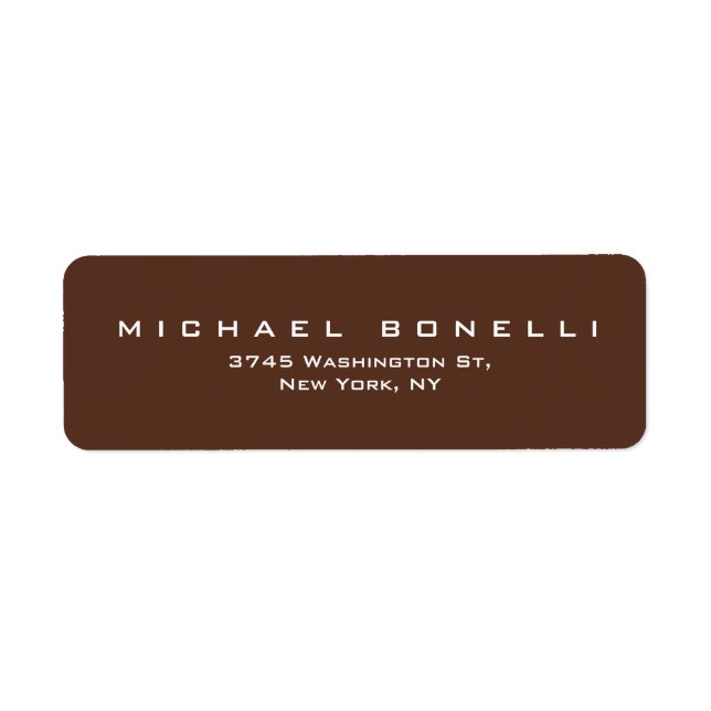 Simple Brown minimaliste moderne (Devant)